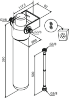 BWT Filter kraan 3/8