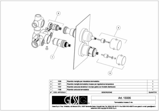 Gessi 13335 onderdelen