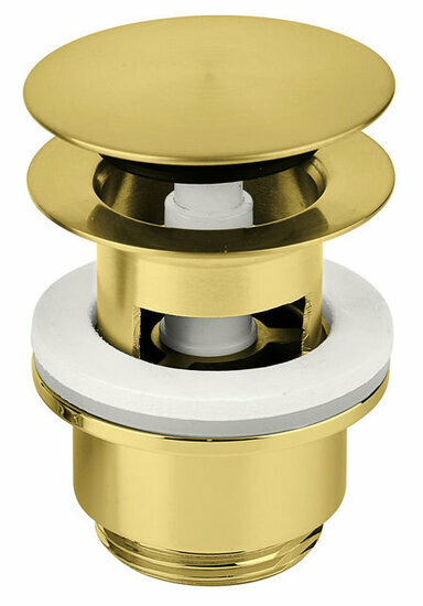 Damixa 2385079 acc wastafel klikplug mat messing pvd (met overloop uitsparing)