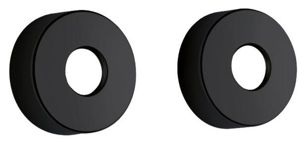 Damixa 1364361 rozetten 3/4&quot; (set) mat zwart