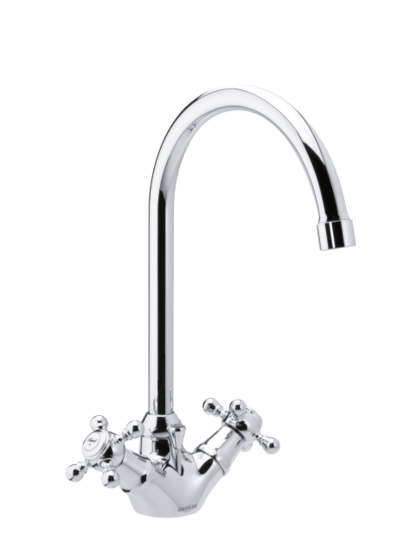 Damixa 3702000 tradition wastafelmengkraan chroom (met waste)