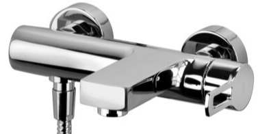 Baignoire / douche expos&eacute;e raccord WEST Chrome