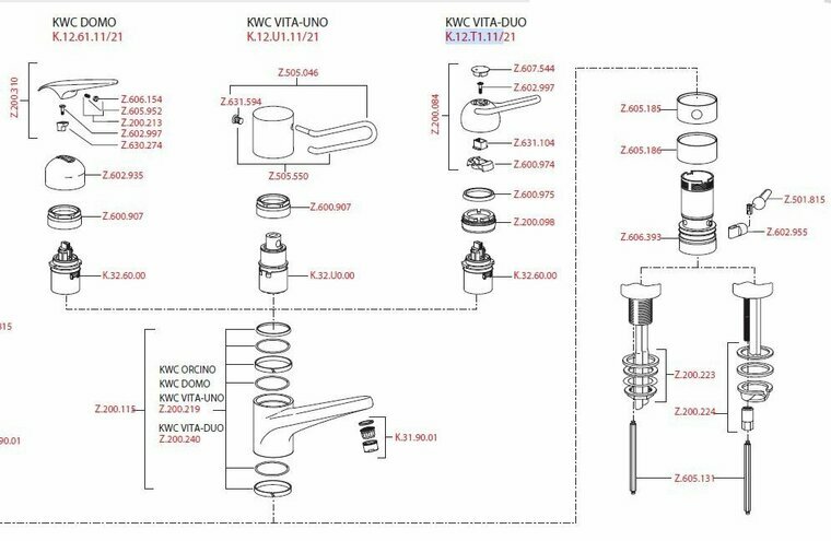 KWC Vita-Duo K.12.T1.11/21 onderdelen