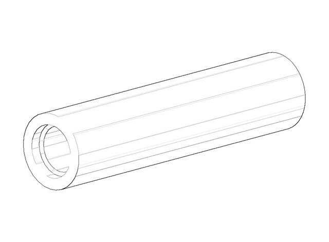 Poign&eacute;e &Oslash; 15 x 61 mm Chrome