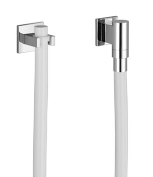 Dornbracht 27822979-00 WATER TUBE Kneipp coude de raccordement mural avec support mural avec rosace chrom&eacute;e