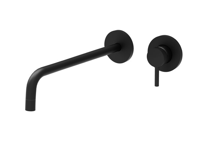 M&eacute;langeur lavabo encastr&eacute; &eacute;clairage noir mat