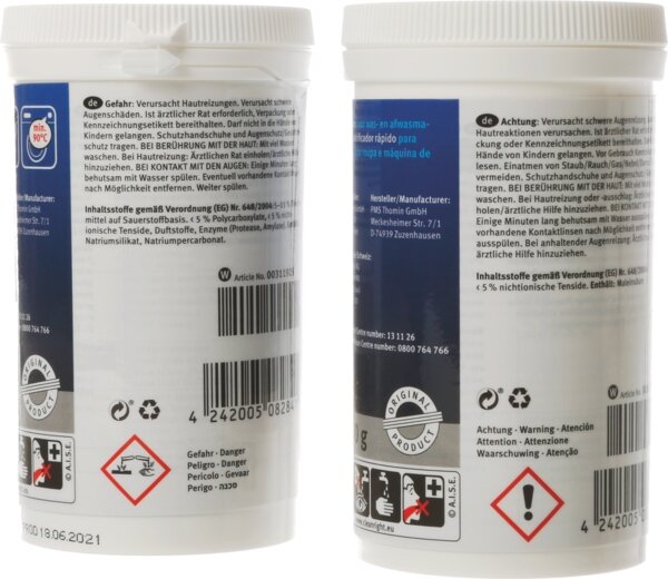 Siemens Bosch 00312276 Kit avec d&eacute;tergent et d&eacute;tartrant rapide pour machines &agrave; laver