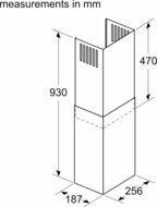 Hottes aspirantes Bosch Siemens 17008523 avec extension de chemin&eacute;e noire