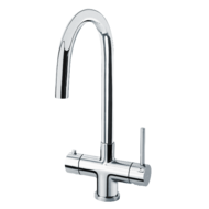 Selsiuz 350652.1 Robinet d'eau bouillante &agrave; pousser et tourner, rond, chrom&eacute;