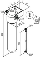 BWT Filter kraan 3/8